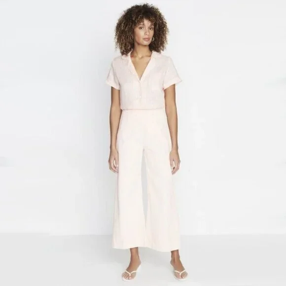 NWT Faithfull the Brand pink corduroy wide leg pants, 4